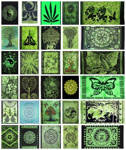 Green tapestries cotton - cotton, tie