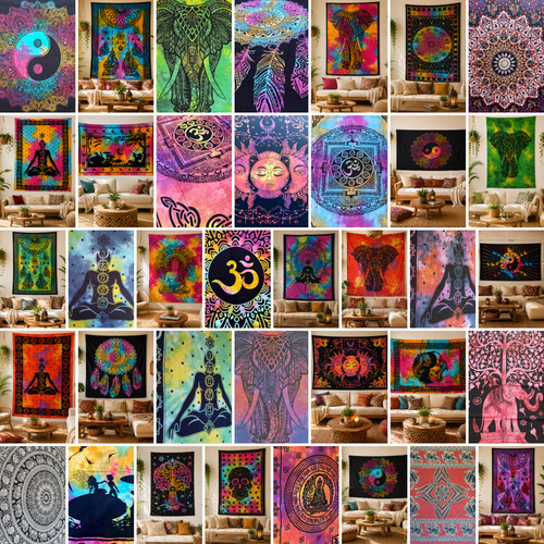 Large mandala tapestry wall - mandala,