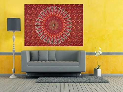 Boho mandala tapestry - mandala, wall