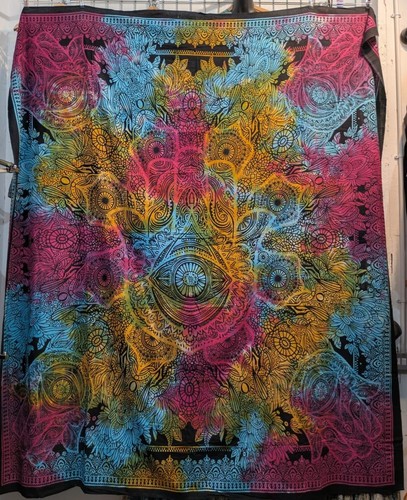 Rainbow tie dye hamsa - tie,