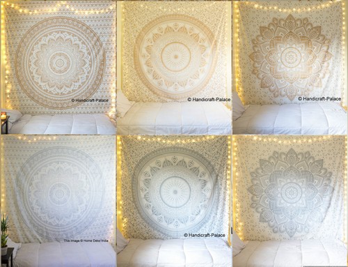 Indian ombre mandala bedspread - ombre,