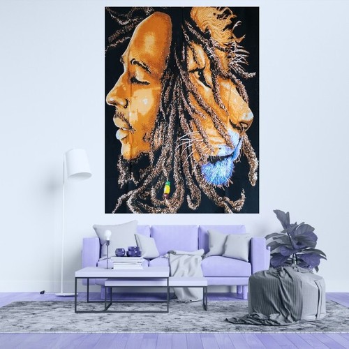 Lion face bob marley - lion,
