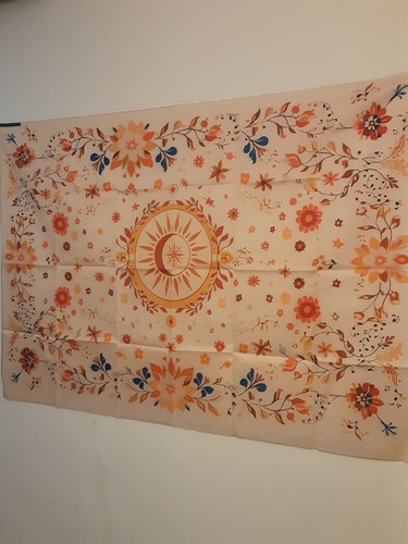 Large light floral moon - floral,