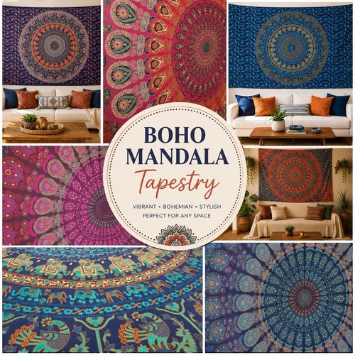 Large mandala tapestry - large, wall
