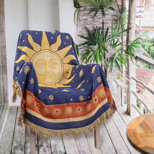Hippie throw blanket sun moon - sun,