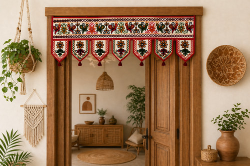 Boho door valance cotton - boho,