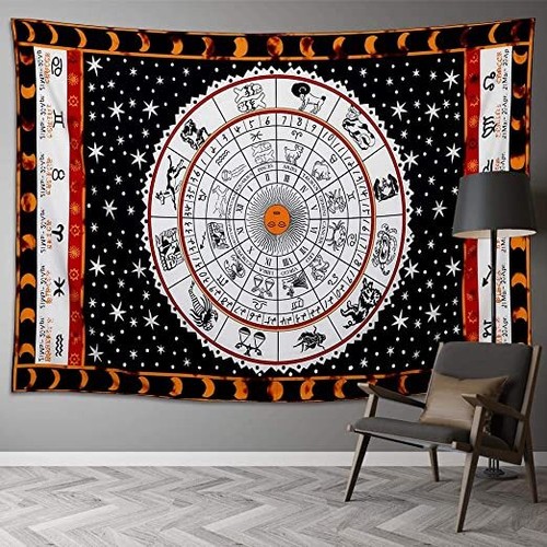 Large wall tapestry tarot sun - large,