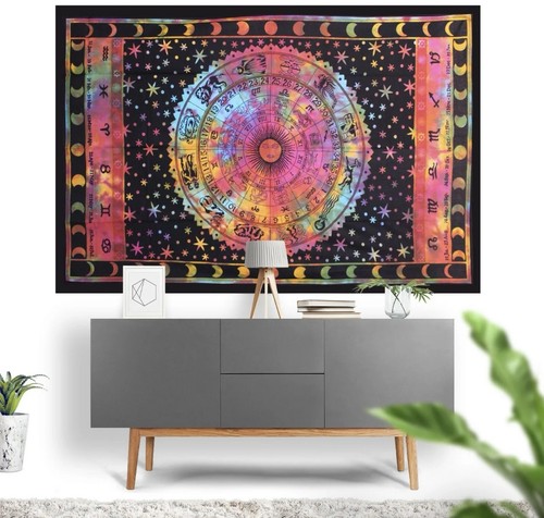 Indian zodiac tapestry wall - zodiac,